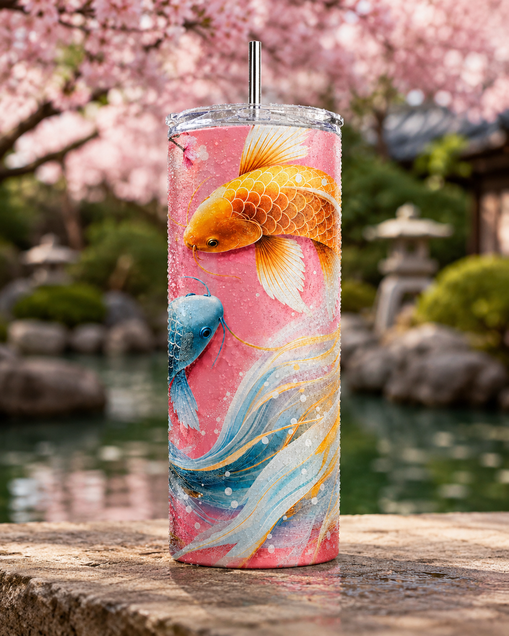 Koi Blossom Harmony – 20 oz Tumbler