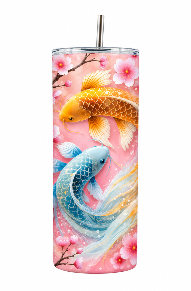 Koi Blossom Harmony – 20 oz Tumbler